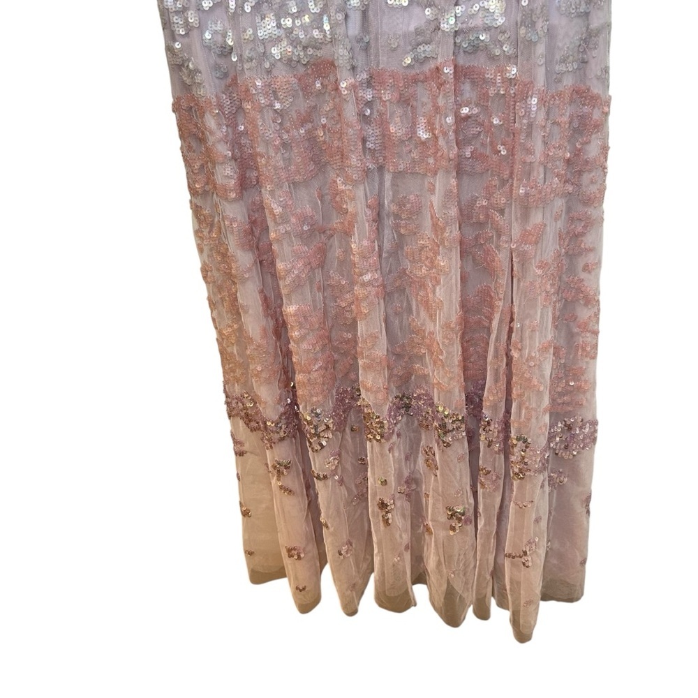 Needle &Thread Cami Patchwork Pink Ombr Sequins F… - image 4